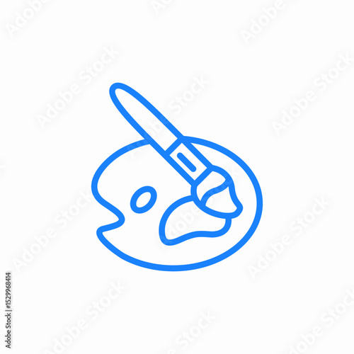 palette brush icon sign vector