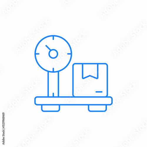 parcel weight icon sign vector