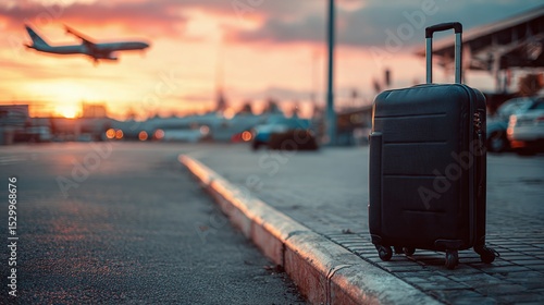 Fototapeta Naklejka Na Ścianę i Meble -  sunset at the airport