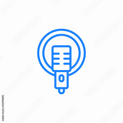 podcast mic icon sign vector