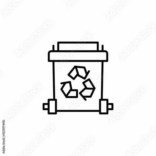 recycle bin icon sign vector