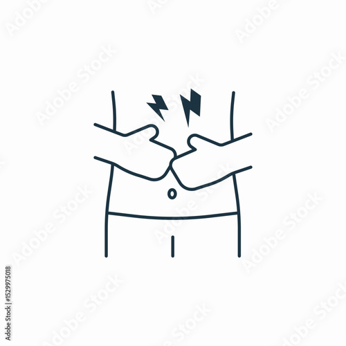 stomach ache icon sign vector