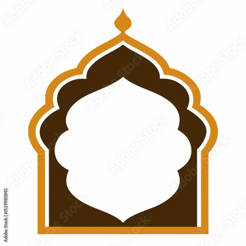 Vector Icon of a Persian-Style Frame