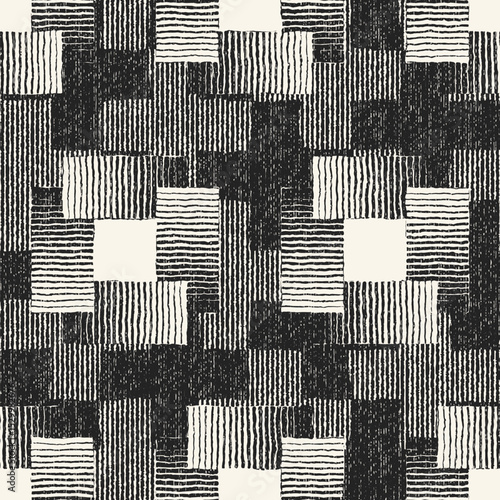 Monochrome Grain Mottled Broken Graphic Pattern