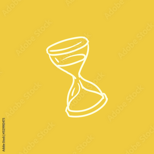 Elegant Hourglass Design: Time Management & Deadline Concept