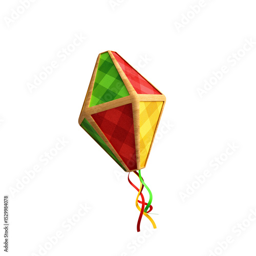 Balão de São João Festa Junina Elemento 3D Isolado