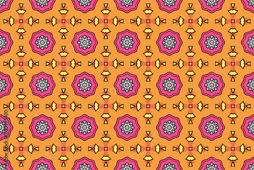 Seamless Luxury Shape Template Fashion Graphic Wallpaper Texture Symmetric Textile Art Geometric Interior Decoration Design Fabric Endless Digital Perspective Background Cloth Visual Tile Pattern.