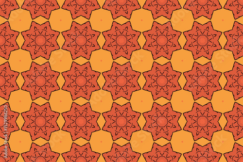 Seamless Luxury Shape Template Fashion Graphic Wallpaper Texture Symmetric Textile Art Geometric Interior Decoration Design Fabric Endless Digital Perspective Background Cloth Visual Tile Pattern.