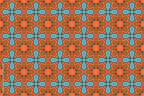Seamless Luxury Shape Template Fashion Graphic Wallpaper Texture Symmetric Textile Art Geometric Interior Decoration Design Fabric Endless Digital Perspective Background Cloth Visual Tile Pattern.