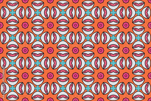 Seamless Luxury Shape Template Fashion Graphic Wallpaper Texture Symmetric Textile Art Geometric Interior Decoration Design Fabric Endless Digital Perspective Background Cloth Visual Tile Pattern.