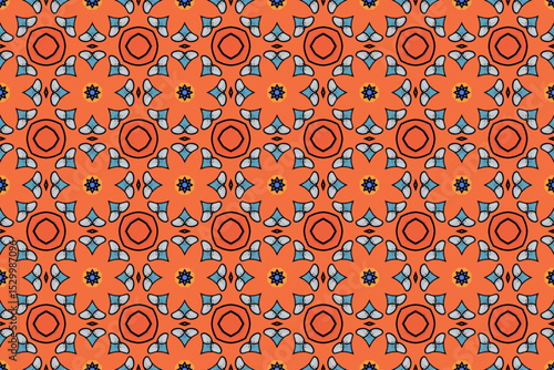 Seamless Luxury Shape Template Fashion Graphic Wallpaper Texture Symmetric Textile Art Geometric Interior Decoration Design Fabric Endless Digital Perspective Background Cloth Visual Tile Pattern.