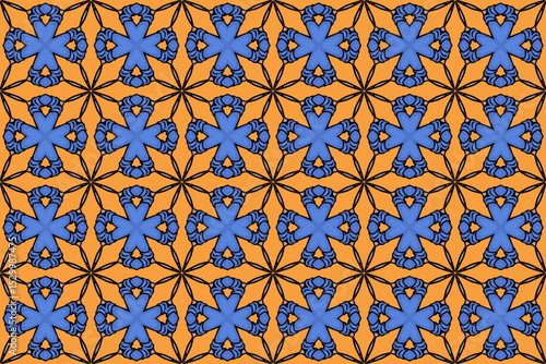 Seamless Luxury Shape Template Fashion Graphic Wallpaper Texture Symmetric Textile Art Geometric Interior Decoration Design Fabric Endless Digital Perspective Background Cloth Visual Tile Pattern.