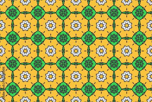 Seamless Luxury Shape Template Fashion Graphic Wallpaper Texture Symmetric Textile Art Geometric Interior Decoration Design Fabric Endless Digital Perspective Background Cloth Visual Tile Pattern.