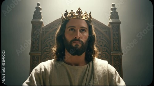 king jesus sitting in the throne