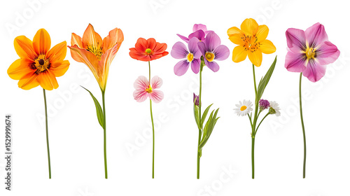 collection of flower on white background,isolated on white,clip art
