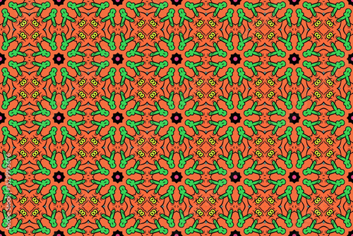 Seamless Luxury Shape Template Fashion Graphic Wallpaper Texture Symmetric Textile Art Geometric Interior Decoration Design Fabric Endless Digital Perspective Background Cloth Visual Tile Pattern.