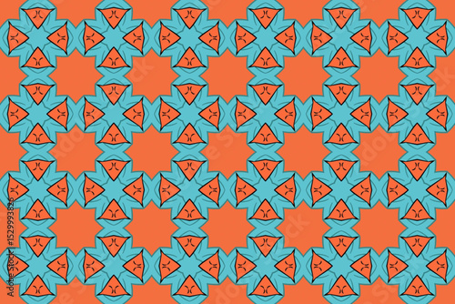 Seamless Luxury Shape Template Fashion Graphic Wallpaper Texture Symmetric Textile Art Geometric Interior Decoration Design Fabric Endless Digital Perspective Background Cloth Visual Tile Pattern.