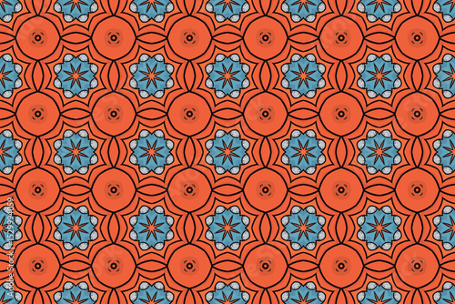Seamless Luxury Shape Template Fashion Graphic Wallpaper Texture Symmetric Textile Art Geometric Interior Decoration Design Fabric Endless Digital Perspective Background Cloth Visual Tile Pattern.