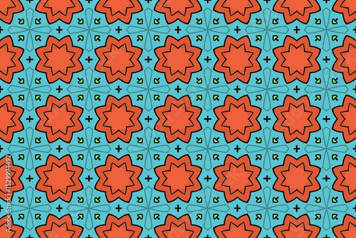 Seamless Luxury Shape Template Fashion Graphic Wallpaper Texture Symmetric Textile Art Geometric Interior Decoration Design Fabric Endless Digital Perspective Background Cloth Visual Tile Pattern.