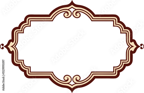 Elegant vintage frame with ornate scrollwork and decorative elements perfect for design projects
