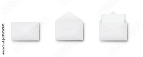 White envelope vector blank illustration. Blank white envelope design