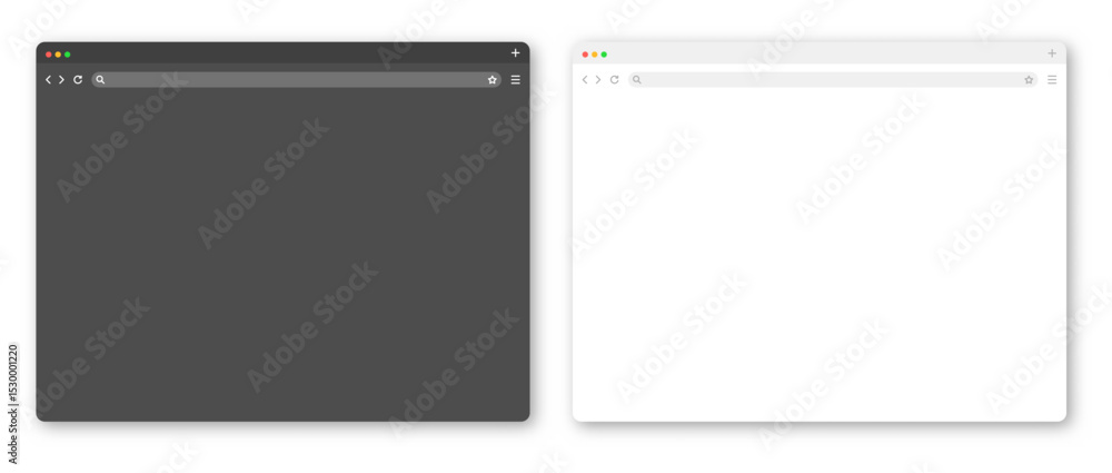 Naklejka premium Browser web page vector empty illustration. Design of an empty browser web page