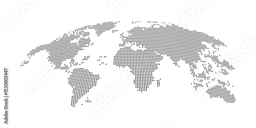 World map dotted vector illustration