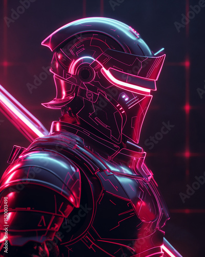 Roman Centurion in Synthwave Armor