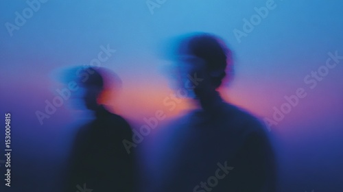 Blurred photo with two person