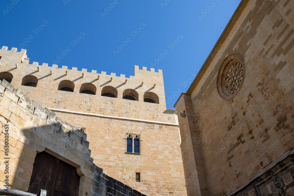 Valderrobres Castle and Santa María la Mayor Church in Teruel, Spain, medieval Spanish architecture Valderrobres Castle and Santa María la Mayor Church in Teruel, Spain, medieval Spanish architecture