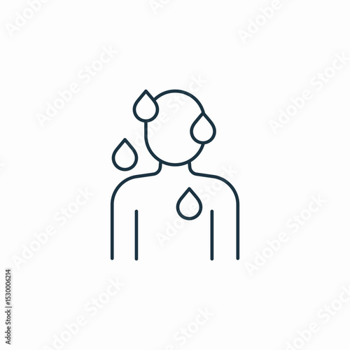 sweating moist icon sign vector