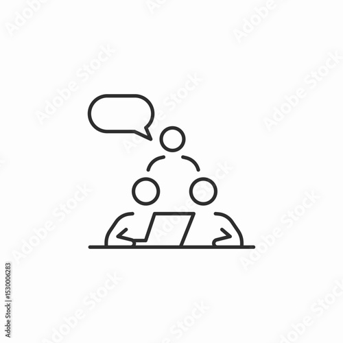 team collaboration icon sign vector