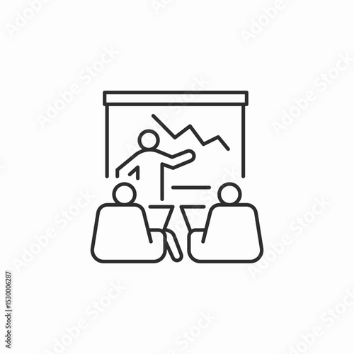 team presentation icon sign vector