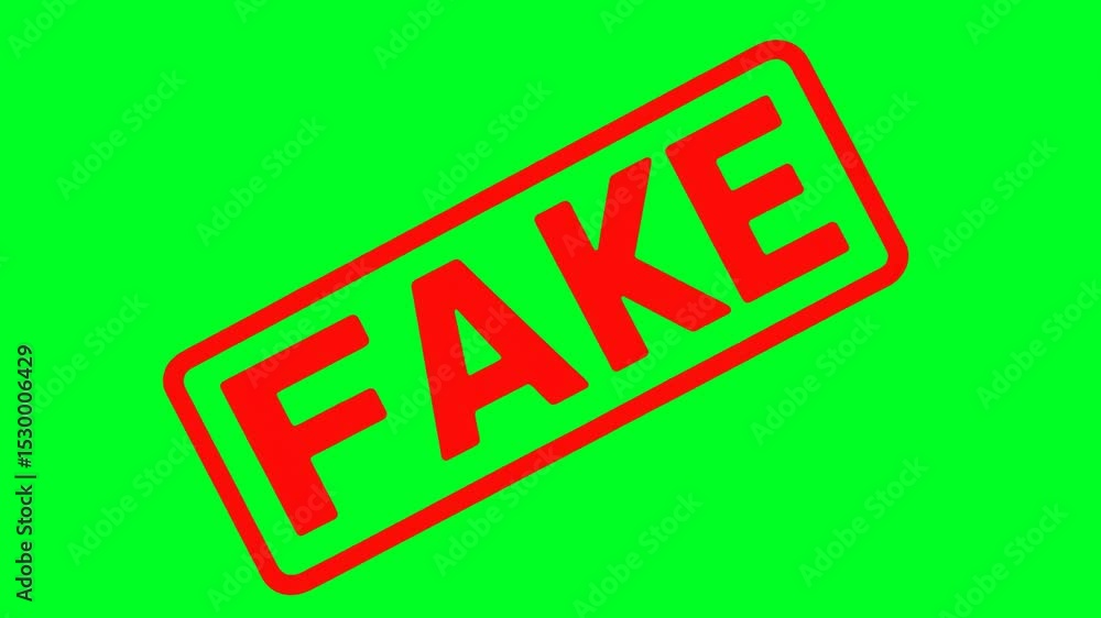 Rotating Fake Stamp Label on Transparent Background Rotating Fake Stamp Label on Transparent Background