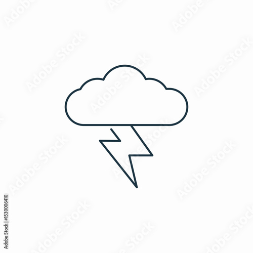 thunder bolt icon sign vector