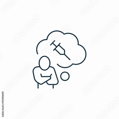 vaccine hesitancy icon sign vector