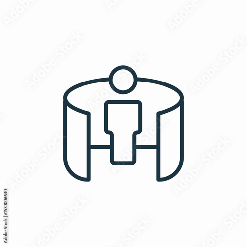 virtual booth icon sign vector