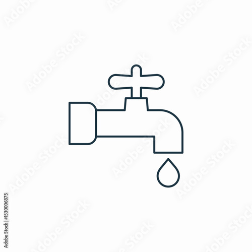 water tap drop icon sign vector