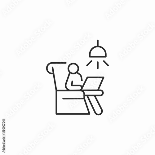 work from home icon sign vector