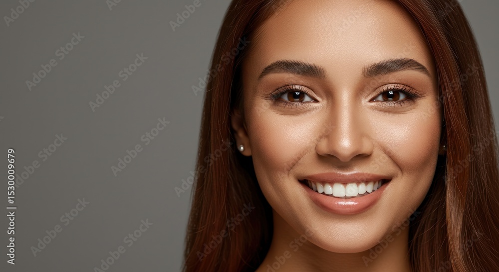 Smiling woman's radiant face Smiling woman's radiant face