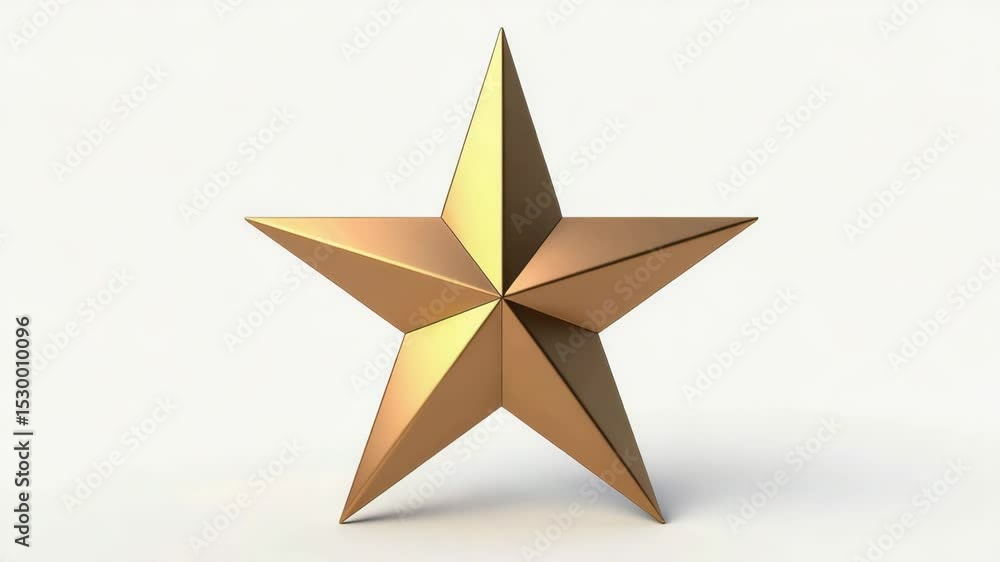 3D star symbolizing success and achievement on a white background 3D star symbolizing success and achievement on a white background