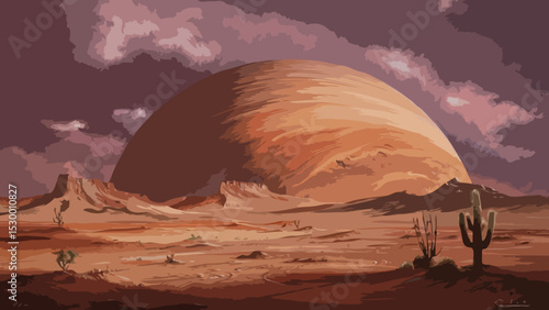 Alien desert planet