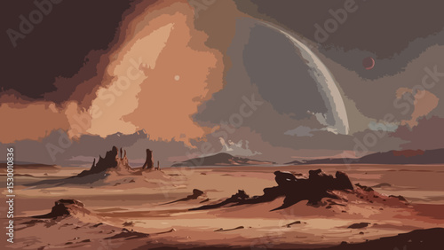 Alien desert planet