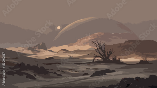 Alien desert planet