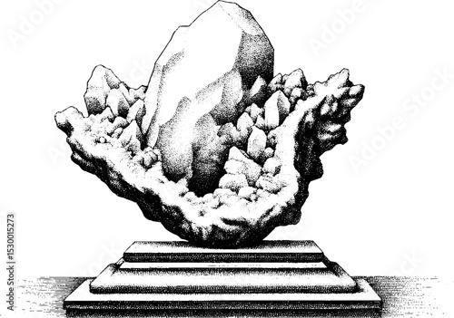 Amethyst geode on elegant display stand with rough edge for interior decor and crystal collection