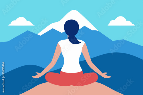 A tranquil woman meditates in a lotus pose silhouette against the sun, embodying peace and relaxation through yoga on the beach