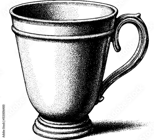 Bauhaus ceramic mug with minimalist handle design for modern interiors