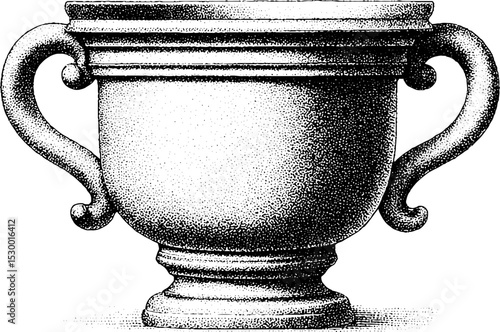 Bauhaus metal cup with tubular handle design for modern decor and art projects