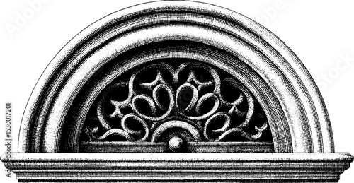 Antique cast iron stove door with ornate vent pattern for vintage decor and design