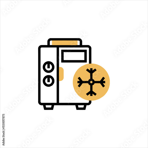 Portable air conditioner cools the room during hot summer days, providing relief from the heat with its compact design and efficient cooling power.